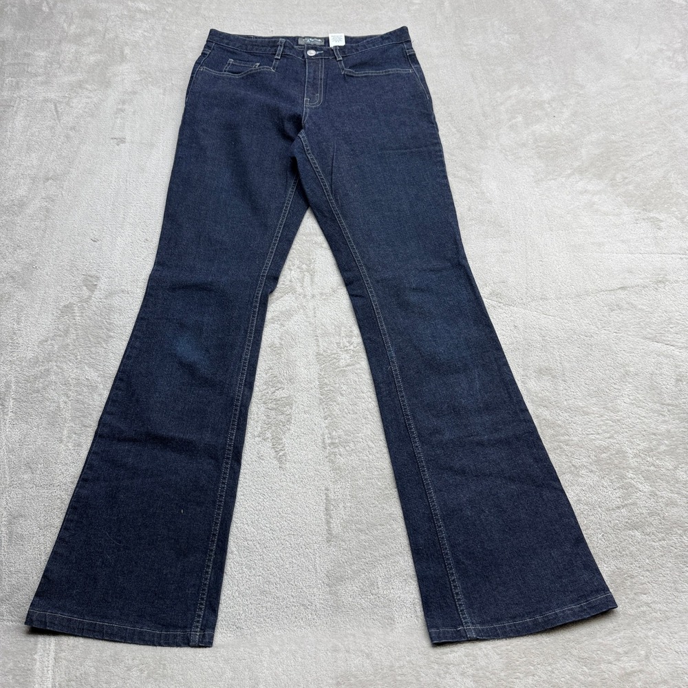 Vintage Levi's SilverTab Flare Leg Jeans Womens 5 Long Dark Wash Retro Y2K Denim